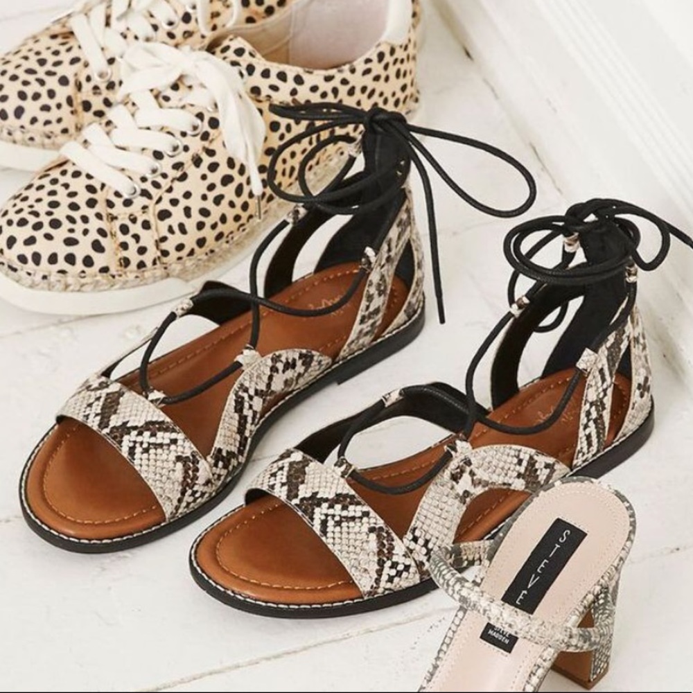 Crowne Vintage ‘Paysley’ Snakeskin Sandals - Picture 4 of 7